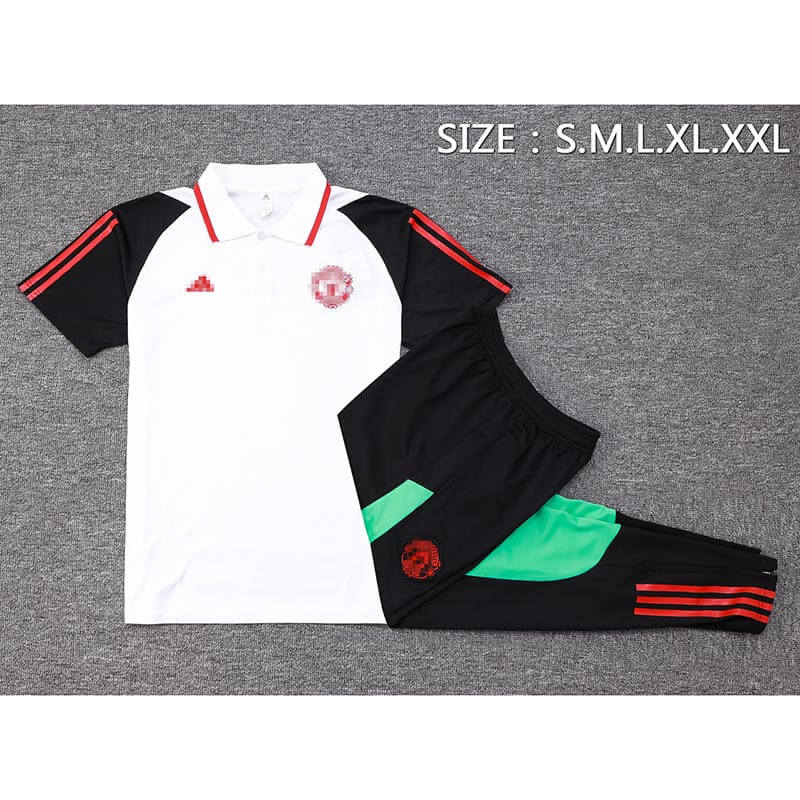 Polo de Manchester United 2023/2024 Blanco/Negro